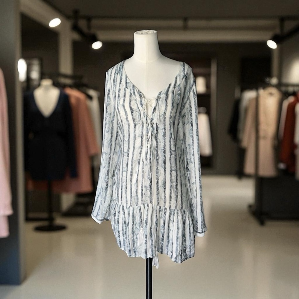 THE JET SET DIARIES - long Sleeve Mini  Dress l 100% Rayon